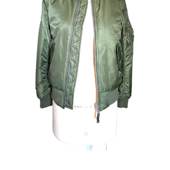 ECKO RED WOMEN'S OLIVE BOMBER JACKET, XS - Picture 2 of 9